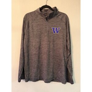 University of Washington Huskies Captivating Pullover Shirt Large Zip L/S NWOT